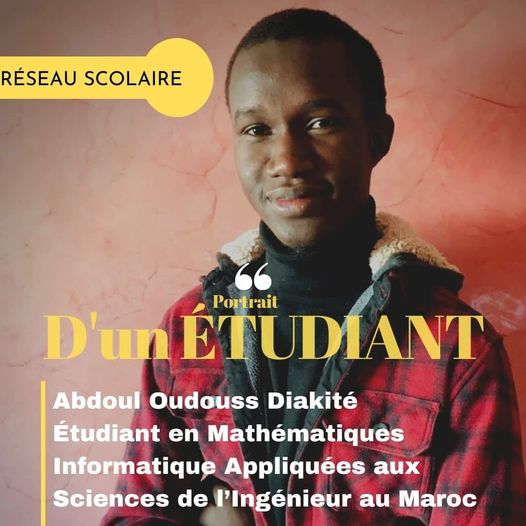Le portrait de l'étudiant Abdoul Oudouss Diakité