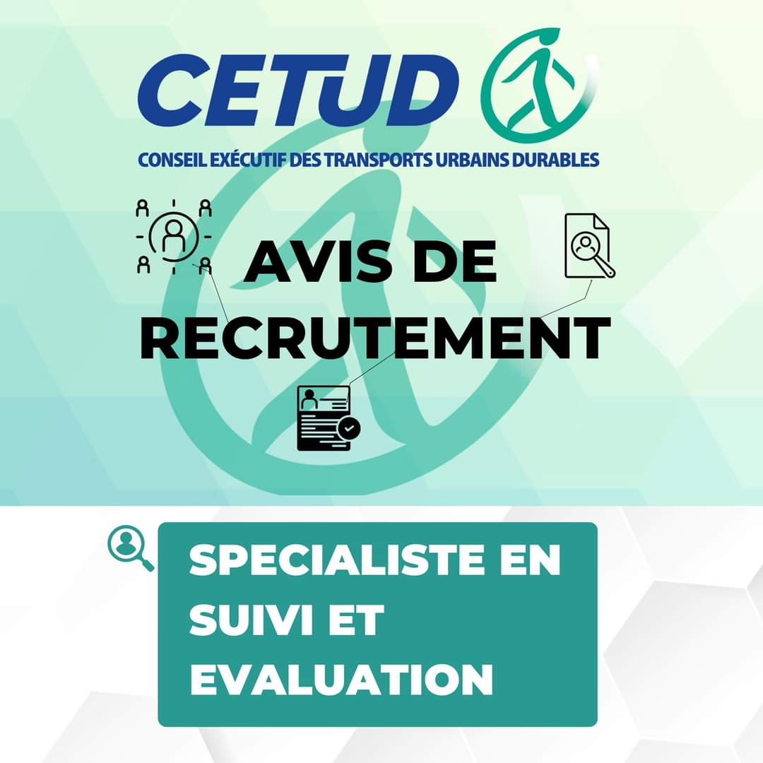 Le Conseil Exécutif des Transports Urbains de Dakar recrute un Spécialiste en Suivi et Evaluation