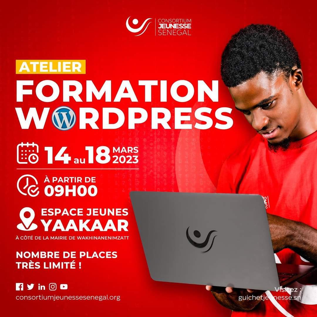 Formation gratuite en WordPress à Dakar.