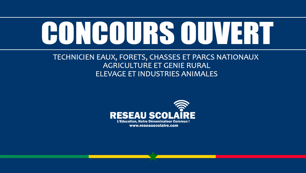 Concours Eaux, Forets, Chasses et des Parcs nationaux, Agriculture et Génie rural, Élevage et Industries animales