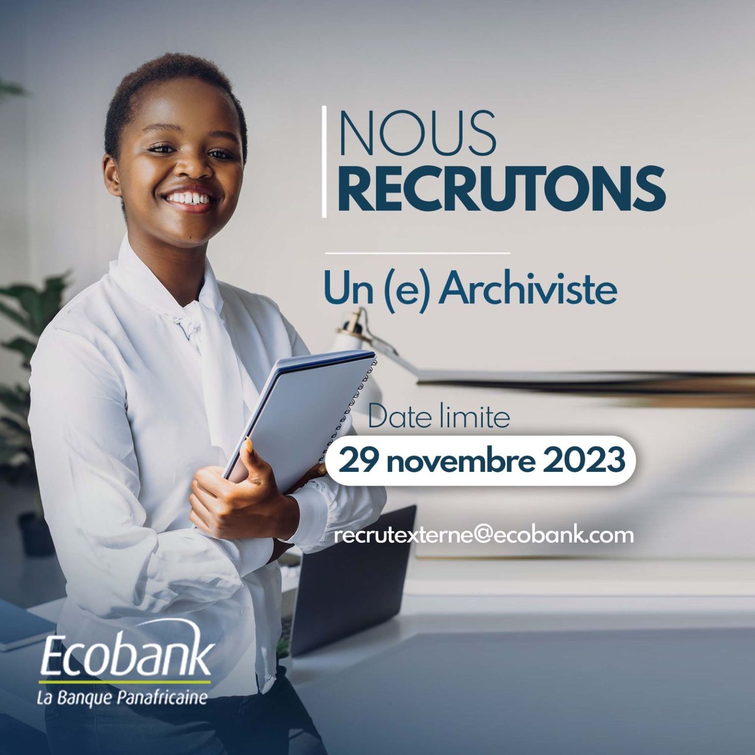 Ecobank recrute un (e) archiviste