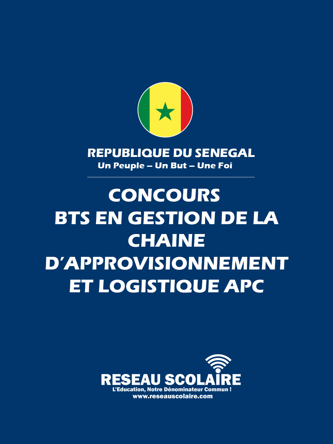 CONCOURS BREVET DE TECHNICIEN SUPERIEUR (BTS) GESTION DE LA CHAINE D’APPROVISIONNEMENT ET LOGISTIQUE APC 2024