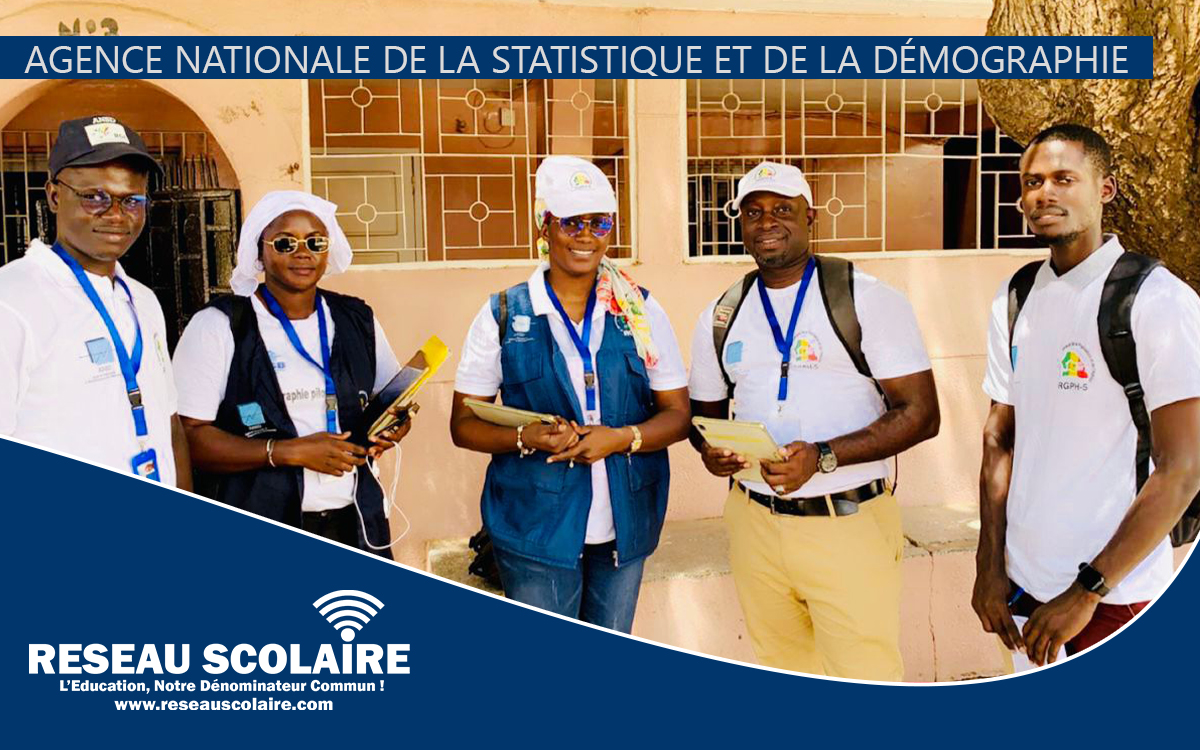 L'Agence Nationale de la Statistique et de la Démographie recrute pour 20 Postes Spécialisés