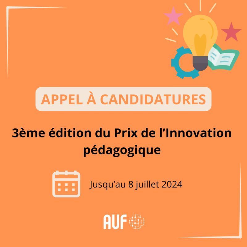 Appel à candidatures : 3e édition du Prix de l’Innovation pédagogique