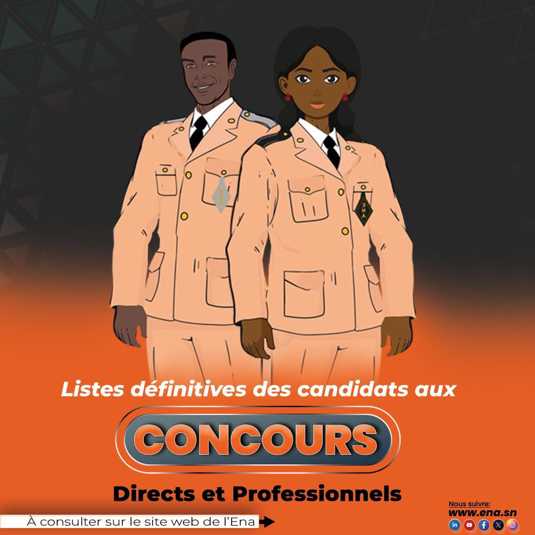 Listes définitives des candidats aux concours ENA directs et professionnels