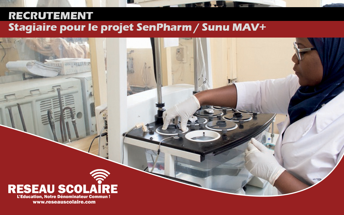 GIZ Sénégal recrute un.e Stagiaire le projet Renforcement de la production vaccinale et pharmaceutique au Sénégal (SenPharm)