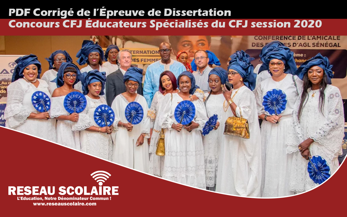PDF CFJ 2020 Corrigé de l’Épreuve de Dissertation – Concours direct d’entrée à la sous-section Éducateurs Spécialisés