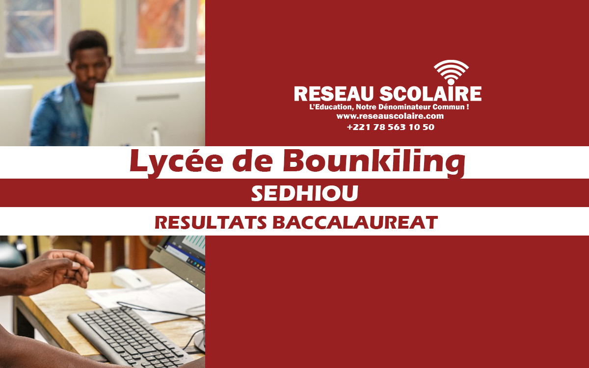 Résultats BAC 2025 Lycée de Bounkiling séries S2, L2, L'1