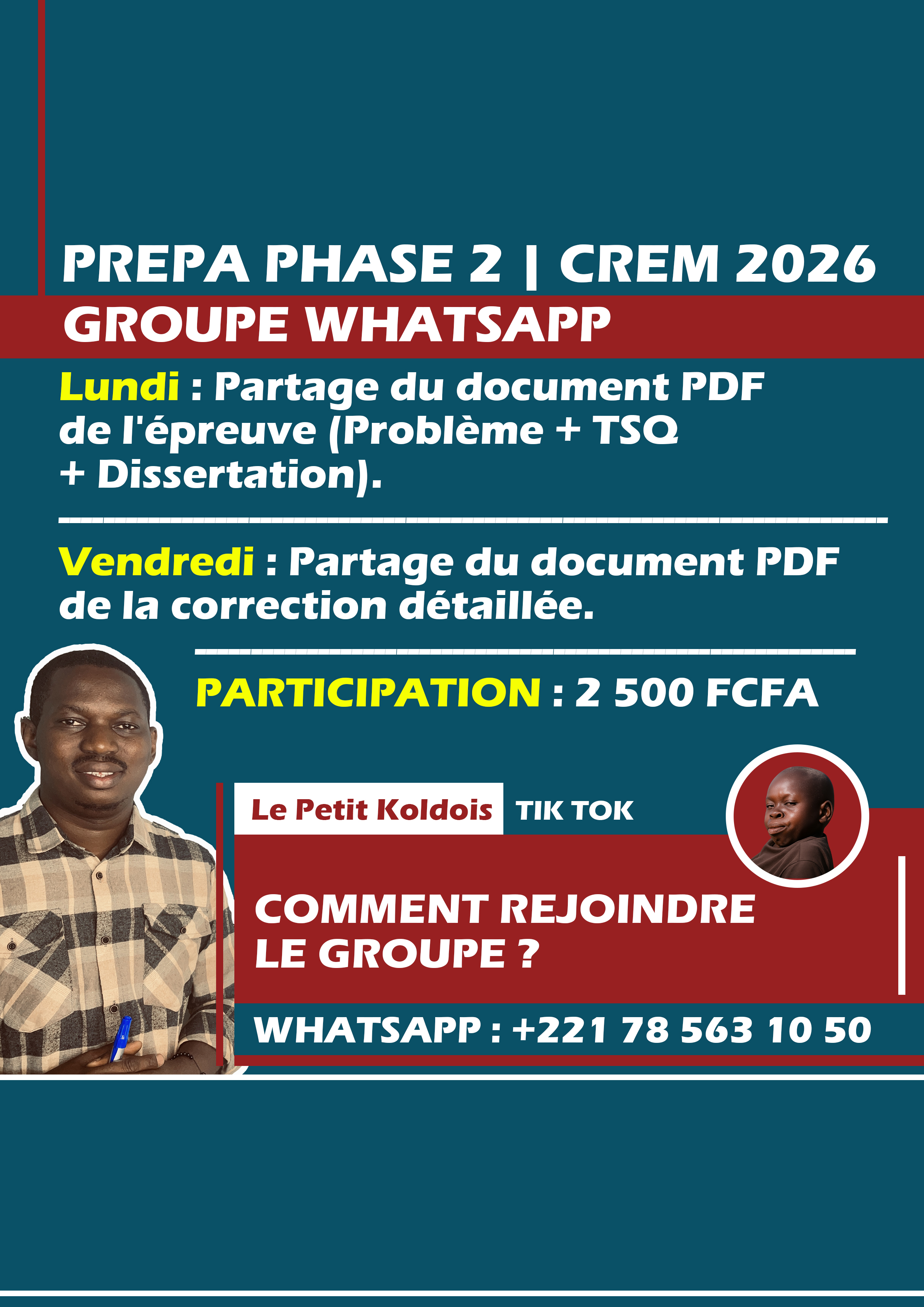 SUPPORTS PRÉPARATION PHASE 2 CREM
