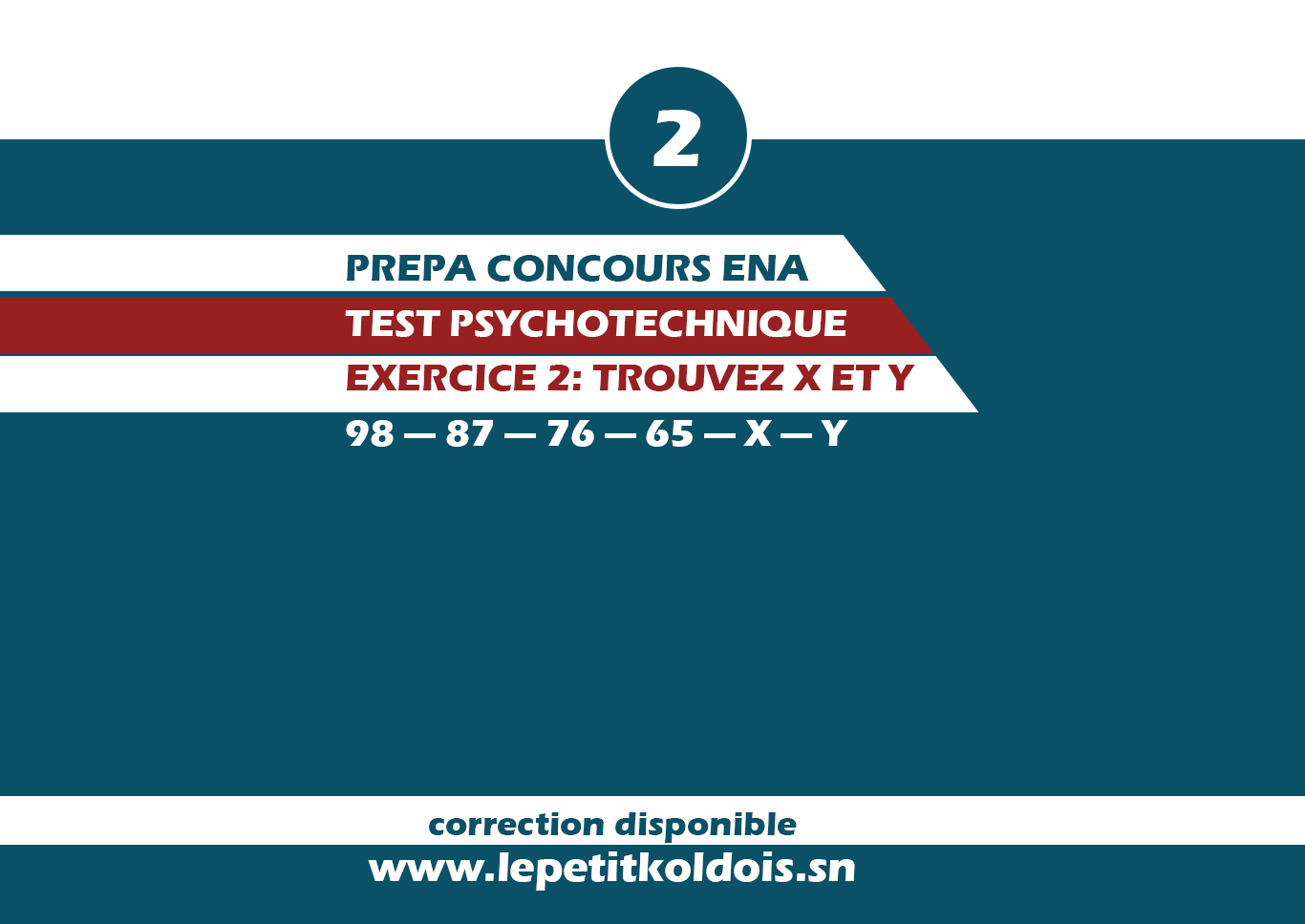 TEST PSYCHOTECHNIQUE 2 |CORRECTION